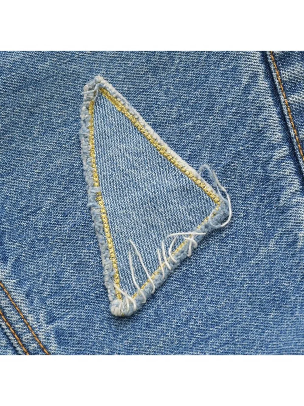 Chanel Denim Skirt Metiers D'art Collection CC Logo Patchwork